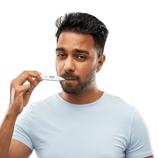 Temperaturmessung unter der Zunge